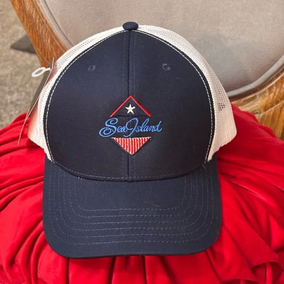 Navy and White Cap Sea Island baseball cap. NWT - Picture 4 of 9